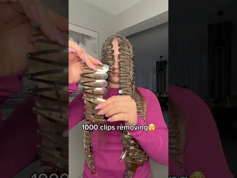 1000 clips hairstyle unboxing! #beauty #hairstyle #challange #unboxing