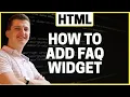 How To Add FAQ To HTML Website