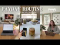 PAYDAY ROUTINE how I budget my paycheck save money pay bills