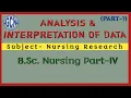 Analysis Interpretation Of Data Part-I