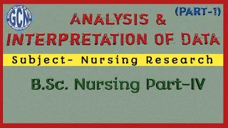 Analysis Interpretation Of Data Part-I