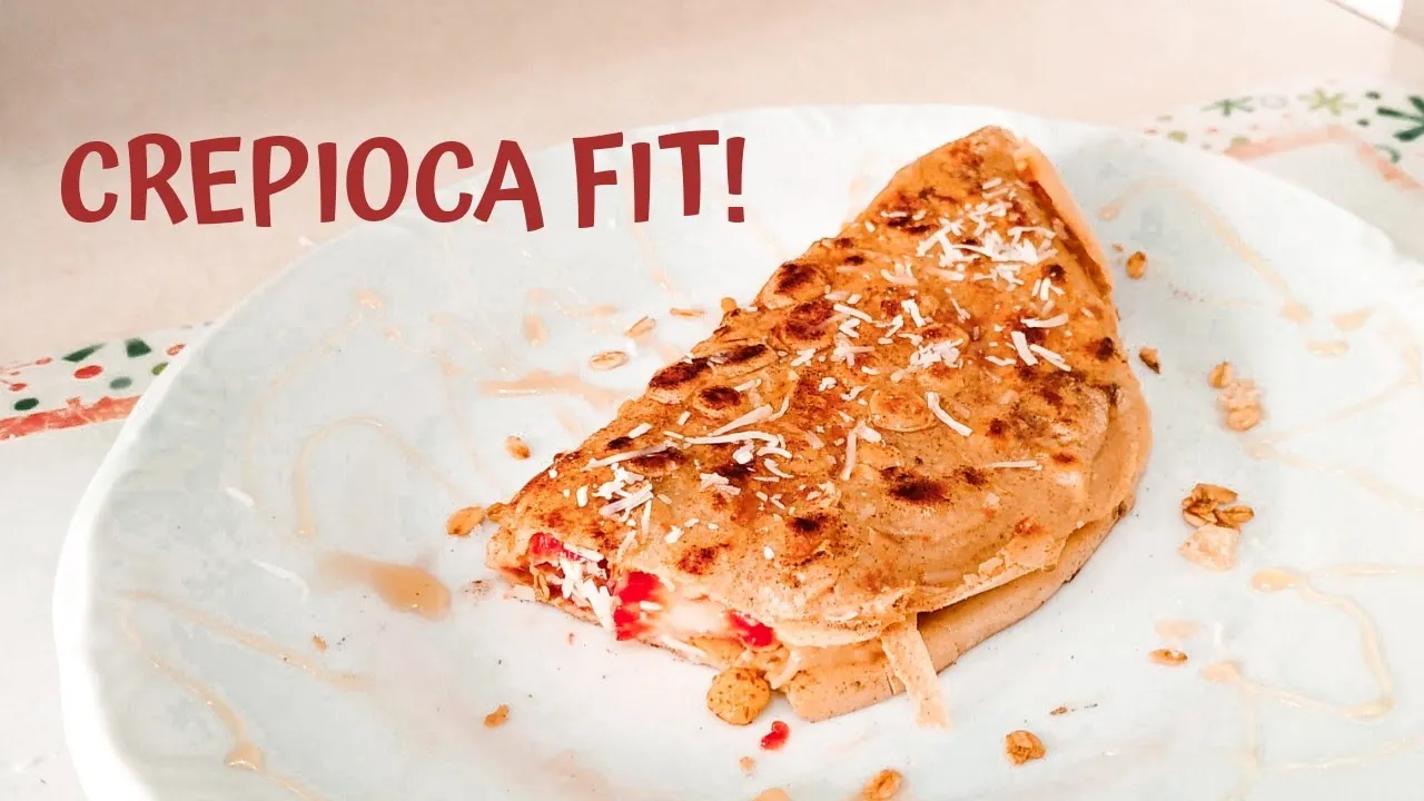 CREPIOCA DE BANANA COM MORANGO FIT