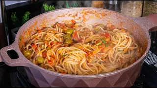 ¡Cuando preparo esta PASTA SENCILLA CON SARDINAS, no sobra nada!