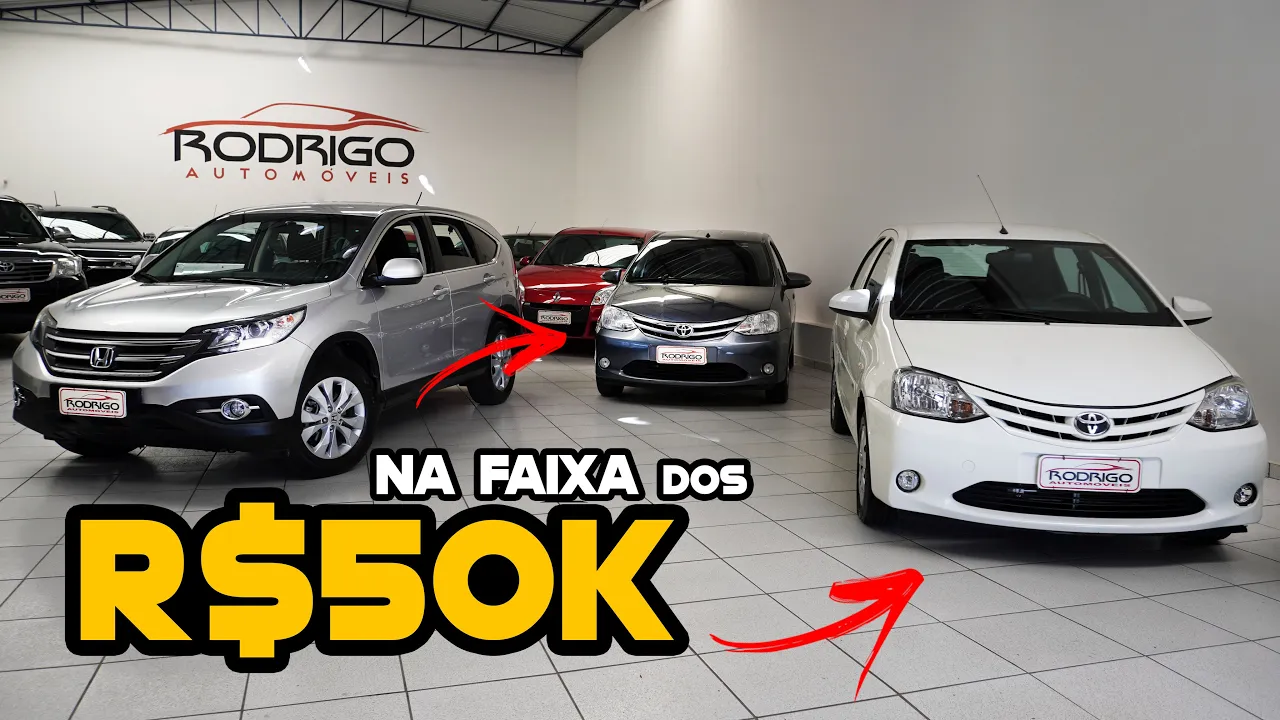 MOSTRANDO CARROS IMPECÁVEIS para COMPRAR na faixa DOS R$50 MIL na Rodrigo Automóveis!