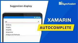 Xamarin Autocomplete