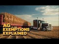 Truckers Hidden Loophole for Livestock Loads AG EXEMPTION