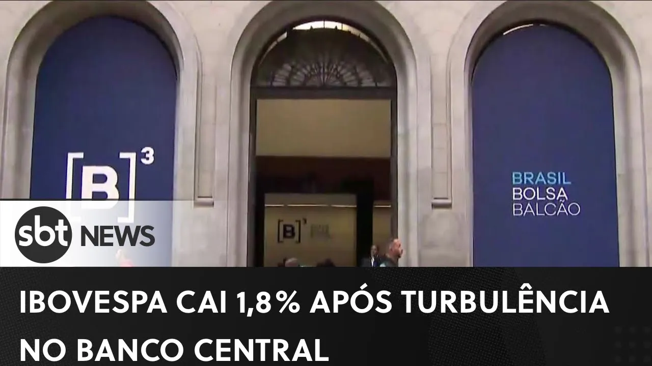 Ibovespa cai 1,8% após turbulência no Banco Central | #SBTNewsnaTV (10/02/23)