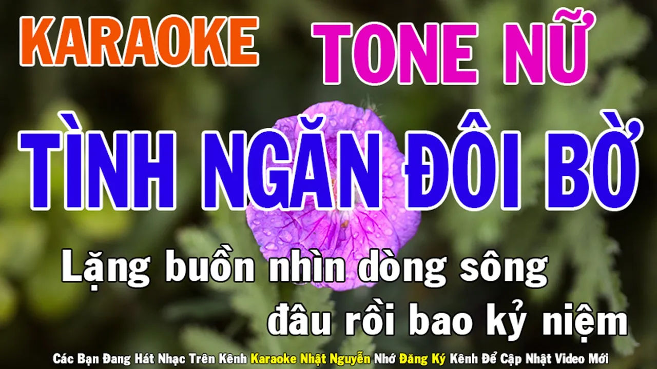 Tình Ngăn Đôi Bờ Karaoke Tone Nữ Nhạc Sống - Phối Mới Đễ Hát - Nhật Nguyễn
