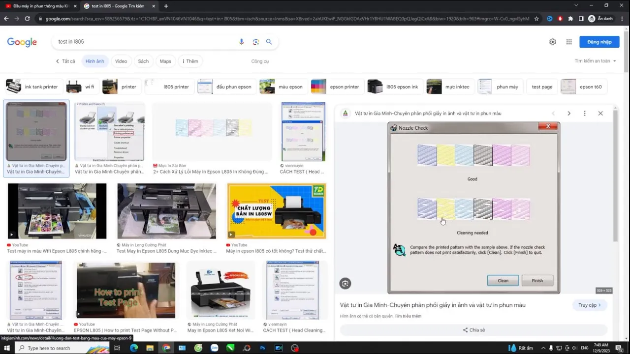Outline Video Luyên thuyên về đầu phun Epson lỗi thông vách không đủ màu có sửa được không_ chi phí như thế nào