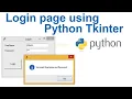 Login page creation using python GUI project login form creation