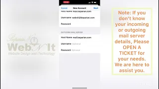 How to setup IMAP SSTP SSL POP WEBMAIL email Account on iPhone 13 iPad pro iOS