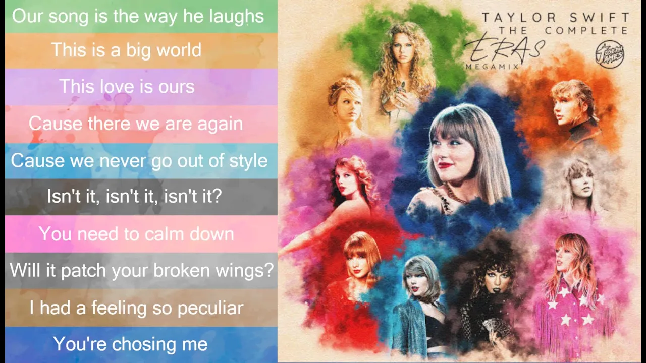 Taylor Swift: The Complete Eras Megamix | By Joseph James | Lyrics