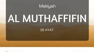 Download Surah Al Muthoffifin Merdu Ahmed Ridjaal MP3