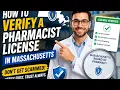 How to verify a pharmacist license in Massachusetts