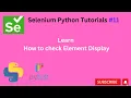 11 How to check element displayed Selenium Python