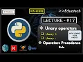 Python Tutorial operator precedence in python Eduotech
