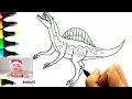 How to Draw Spinosaurus Jurassic World and Spinosaurus Dinosaur Coloring Pages for Child 73