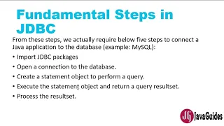 JDBC Tutorial - Part 1 Steps to Connect Database with Java