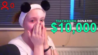 Donating 10 000 to streamers With 0 Viewers