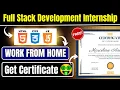 Full stack Development internship Work from Home Certificate of Completion