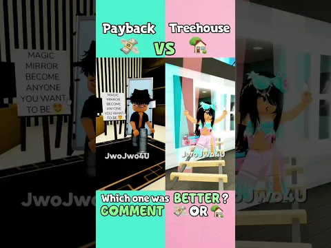 i got that feeling TREND 😈 my payback 💸 or my treehouse escape 🏠 which was better? #roblox #shorts