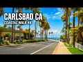 Morning Walk in Carlsbad California Seawall Ocean Waves Peaceful Beach Walk 4K R