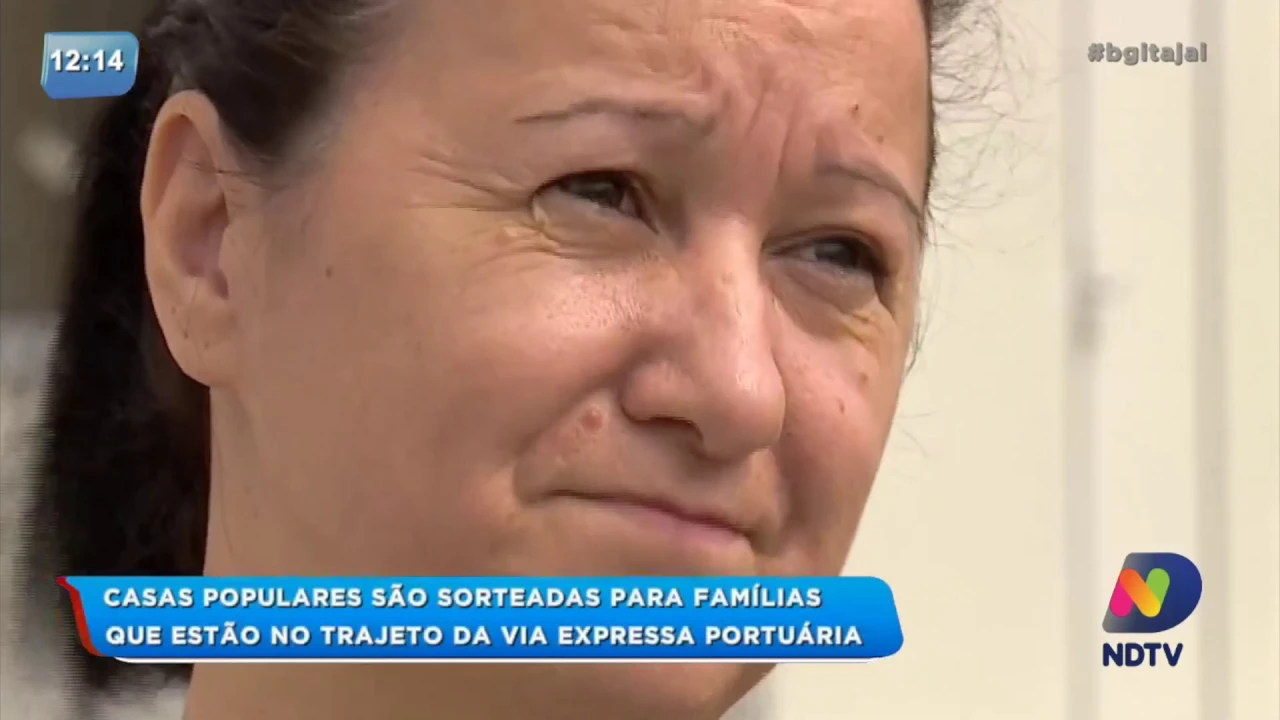Casas populares são sorteadas para famílias que estão no trajeto da Via Expressa Portuária de Itajaí