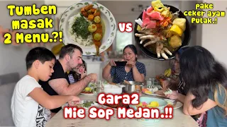 MIE SOP MEDAN vs IKAN SAMBAL & SAYUR DAUN SINGKONG‼️TUMBEN MASAK 2 MENU⁉️