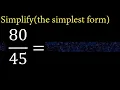 Simplify and reduce to the simplest form