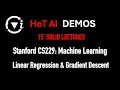 FUVI HoT AI Grasp in 15 Stanford CS229 Machine Learning Linear Regression Gradient Descent