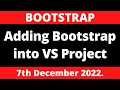 BOOTSTRAP Adding Bootstrap into Visual Studio 2022 Project