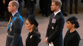 Queen Elizabeth s Funeral Prince William Kate Middleton Prince Harry and Meghan Markle Arrive