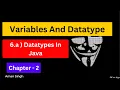 Datatype In Java Chapter - 2 Java Placement Course