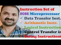 Instruction Set of 8086 Microprocessor Arithmetic Logical Data Transfer Control Transfer