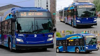 NYCT Bus 2025 New Flyer XD60 Action on the Bx9 Bx1 Limited Bx2 July 2026