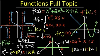 Functions - Basics Quadratics Polynomials Radicals Rational Modulus Sketch Domain Range