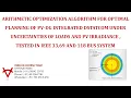 ARITHMETIC OPTIMIZATION ALGORITHM FOR OPTIMAL PLANNING OF PV-DG INTEGRATED DSTATCOM