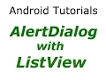Android Studio Tutorials - 28 AlertDialog with List