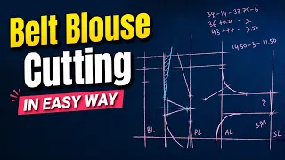 Belt Blouse Cutting in Easy Way | Perfect Belt Blouse Pattern Cutting & Stitching Tutorial (Hindi)