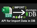 Create API for Importing Excel or CSV File Data in MongoDB using Node JS - Import CSV Mongo Node JS