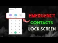 How to Add emergency contact on your lock screen