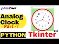 Drawing Analog clock on Tkinter Canvas by showing dial and hour numbers and minute segment markings