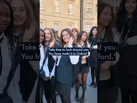 ‘Take time to look around you. You have made it to Oxford.’