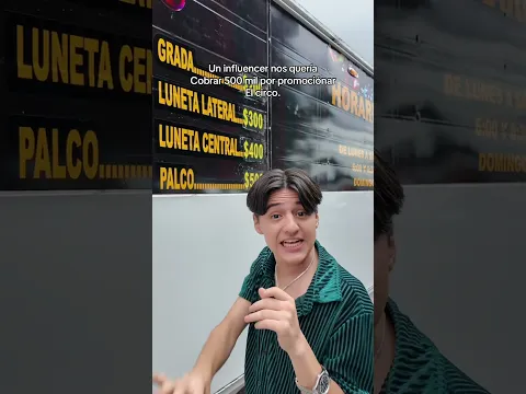 Un influencer nos quería cobrar 500 mil pesos por promociónar nuestro circo.