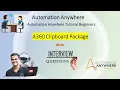 Automation Anywhere Tutorial a360Tutorial For Beginners How to use Clipboard Package in a360