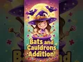 Bats and Cauldrons Addition - Fun Halloween Math Halloween Learning Activities for Kids
