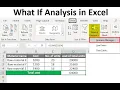 Module 11 What If Analysis Excel