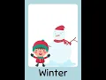 Learn Names of Seasons with Colorful Seasons Flashcards