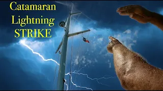 STRUCK BY LIGHTNING – Leopard 45 Catamaran Boat Tour (S5 E9 Barefoot Travels)