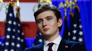 Very distinguished Internet erupts as Barron Trump speaks for the first time on camera